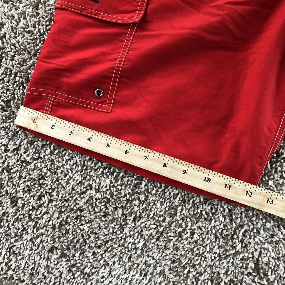 Polo Ralph Lauren Swim Trunks Mens Medium Red Board Lined Pockets Beach Resort